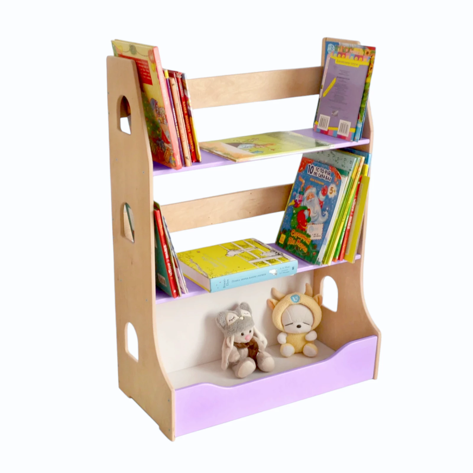 Полиця для дитячої кімнати з ящиком для книжок і іграшок