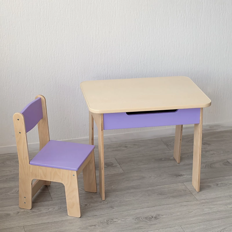 Детский столик со стульчиками для рисования и обучения