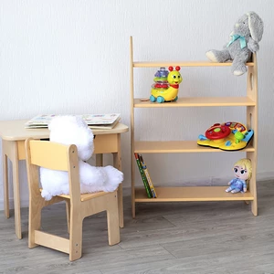 Набір дитячих меблів: столик, стільчик і полиця для іграшок