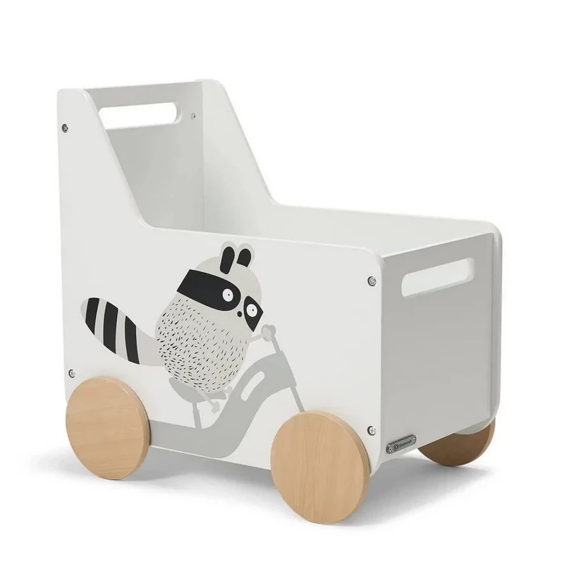 Ящик для іграшок Racoon Kinderkraft Дитячий ящик дерев'яний для іграшок, Дитячий ящик для іграшок на колесах, дитячий ящик для іграшок, дитячі меблі, меблі в дитячу кімнату, меблі в ігрову кімнату, Монтессорі